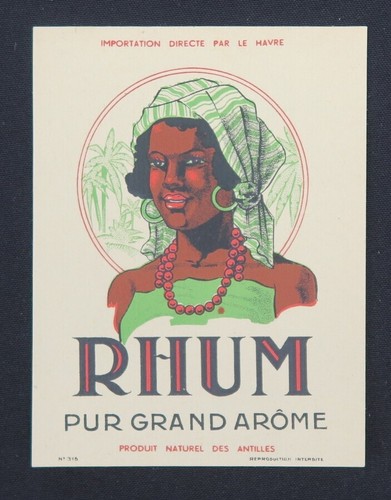 Ancienne étiquette rhum pur - ancienne,