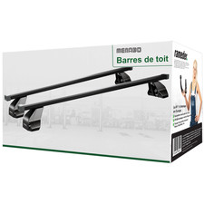 Barres de toit acier pour Peugeot 3008 II type MC / MR Menabo Omega Black NEUF