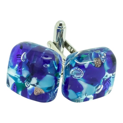 Boutons manchette verre - boutons,