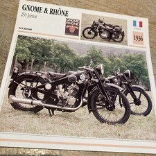 Gnome et Rhône 250 Junior 1936 carte moto collection Atlas France