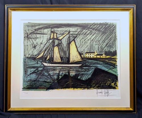 Lithographie voilier bernard - lithographie,