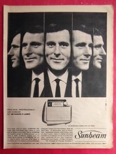 Publicité presse Belge: Rasoir Electrique SUNBEAM 555 à Lames LE THERMOGENE 1964
