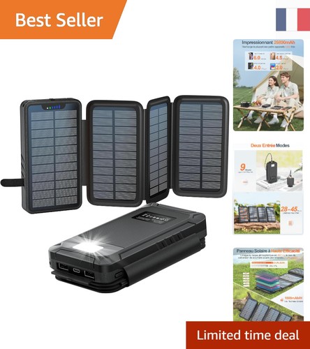Power bank solaire - solaire, 26800mah