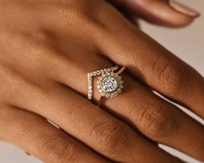 Moissanite Fiançailles Bague