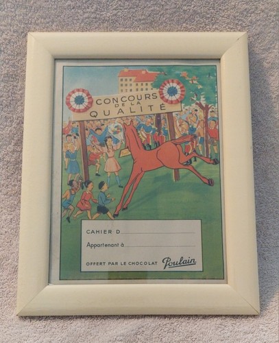 Vieux protège cahier - cahier, poulain