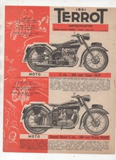 (moto) vieux papiers publicité/ catalogue TERROT 1951  (p46409)