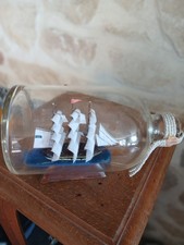 Voilier A 3 Mats Bouteille Décoration Maquette Fait Main