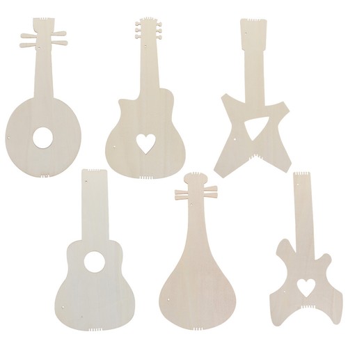 Pcs guitare bois - 6,