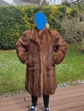 Manteau Vison marron clair pleine peau