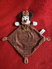 ?? doudou Souris Minnie Mouchoir Bordeaux Pois DISNEY BABY NEUF Jamais Servi