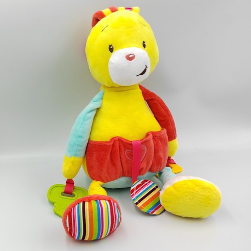 Doudou eveil lapin jaune - , rouge