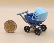 Playmobil poussette bleue – Landau accessoire bébé – Pièce originale