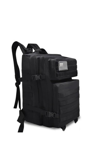 Sac dos tactique noir - dos,