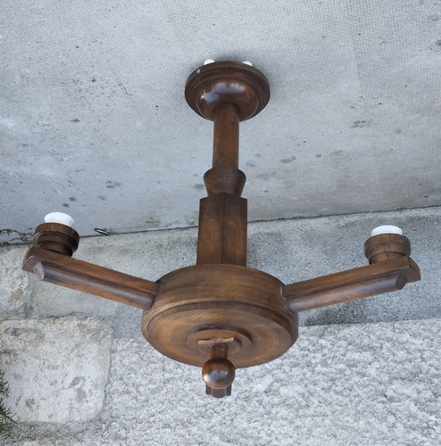 Lustre art deco - lustre, bois