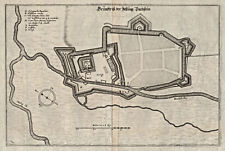 Tuiles en Béton Alsace Original Gravure sur Cuivre Merian 1663