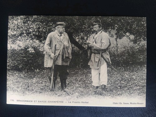 Carte postale braconnier - carte,