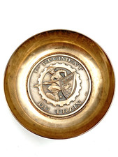 O18/11/24 (REF11318) Souvenir cendrier en metal argenté 1ère régiment du TRAIN