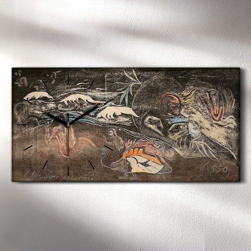Horloge murale sur toile 60x30