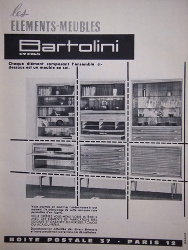 Publicité 1961 bartolini - 1961,