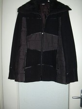 blouson matelassé carré gaufrée  et tissu noir "t-40"