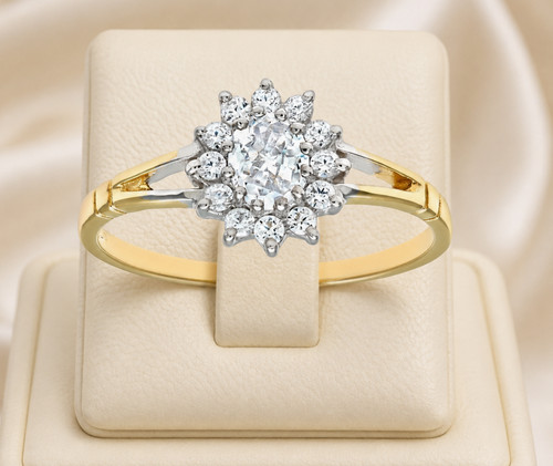 Bague ovale femme jaune - ovale,