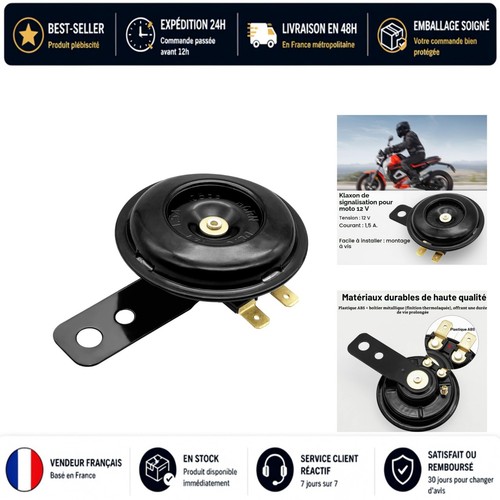 Klaxon moto 12v puissant - 12v,