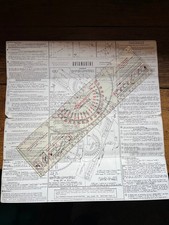 Règle rapporteur NAVYROUTE - Aviation Marine -Jean Cras  +  mode d'emploi  TBE