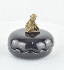 Boite Bijoux Figurine Poudrier Singe Animalier Style Art Deco Style Art Nouveau