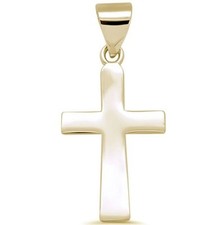 Pendentif croix bijou en plaqué or