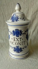 POT A PHARMACIE APOTHICAIRE EN FAIENCE ST CLEMENT FRANCE "EXT-ACONIT-**