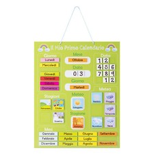 Calendrier magnétique mural 40 x 32 cm en italien - Semainier éducatif enfant