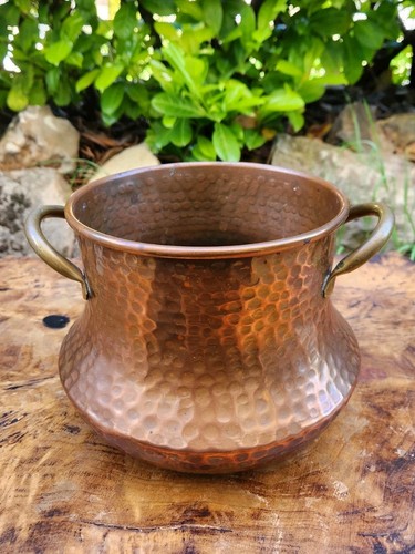 Ancien cache pot cuivre - ancien,