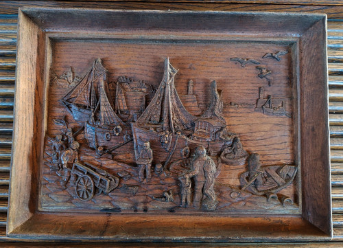 Ancien tableau bois - en,