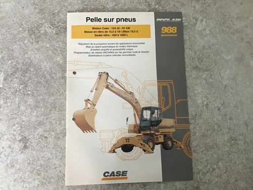 Poclain case pelle sur pneus - case,