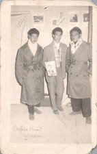 1956 57 GUERRE ALGERIE REBELLION  PHOTO GROUPE de 3 rebelles