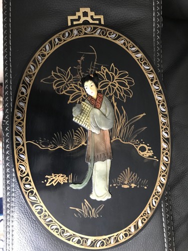 Tableau chinois bois - tableau, laque