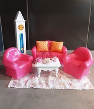 Meubles salon et accessoires pour poupée Barbie Vintage