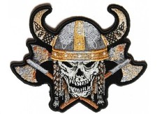 VIKING SKULL w/ Axes & Horned