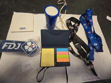 lot de 6 objets FDJ tour de cou/postit/anti stress/postit couleur/trompette (651