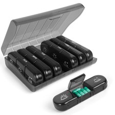 Pilulier Semaine Matin Midi Soir Semainier Médicaments 7 Jours 21 Compartimen...