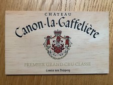Chateau Canon La Gaffelière - planchette en bois - carte postale