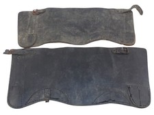Paire de guêtres modèle 45 en cuir noir Gendarmerie/armée de l’air française