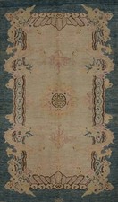 Tapis Oriental Fait Main En Laine Art Déco Pour Salon 6x9