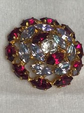 Bouton Bijou Métal et Cristal
