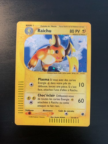 Carte pokémon raichu - carte,