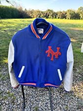 Veste universitaire Teddy Vintage bleu Et Blanche New York Mets Pyramid U.S.A