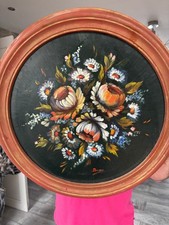 Tableau Florale Pierre Bosco fleur en relief cadre doré