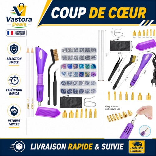 Applicateur strass hotfix avec - strass,