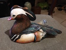 Statue Canard Mandarin Signé