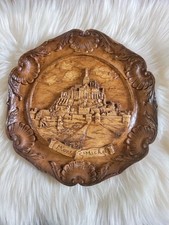 ASSIETTE DÉCORATIVE RÉSINE VINTAGE LE MONT SAINT MICHEL 